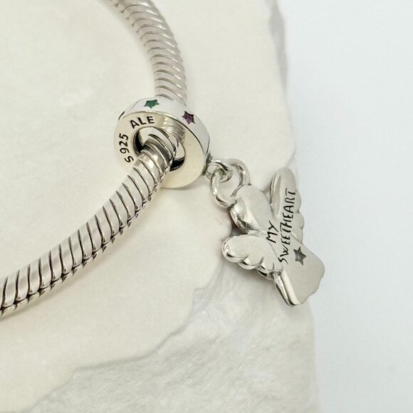 Pandora Gingerbread Angel Dangle Charm Sterling silver - Picture 4 of 4